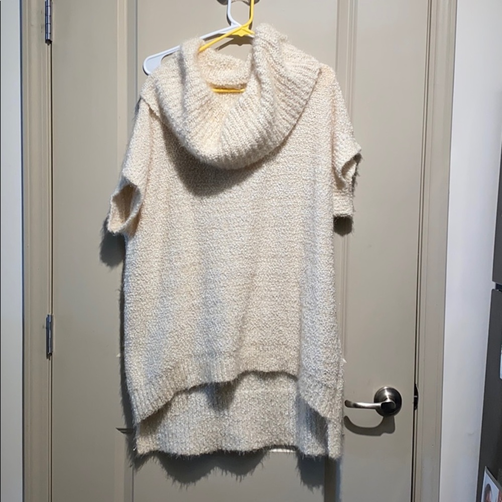 Altard State Cream Cowell neck sweater, hi-low